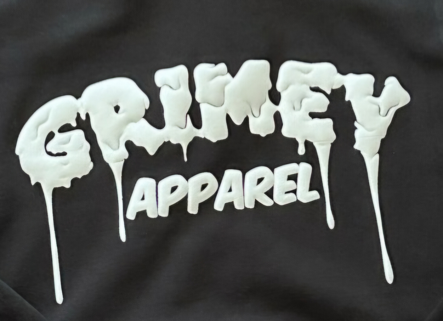 Grimey Hoodie Puff Logo (Black)