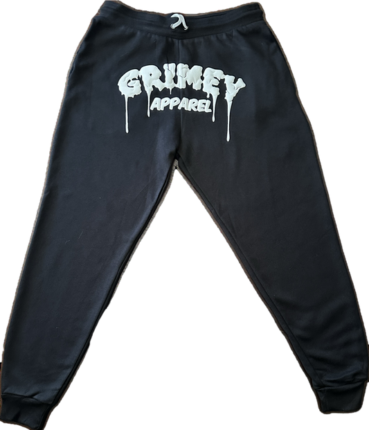 Grimey Jogger Puff Logo (Black)