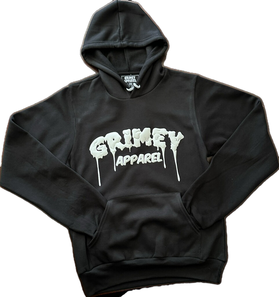 Grimey Hoodie Puff Logo(Black)