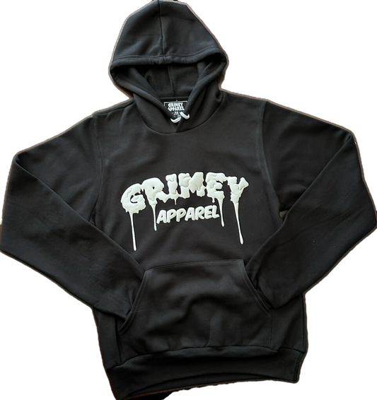 Grimey Hoodie Puff Logo(Black)